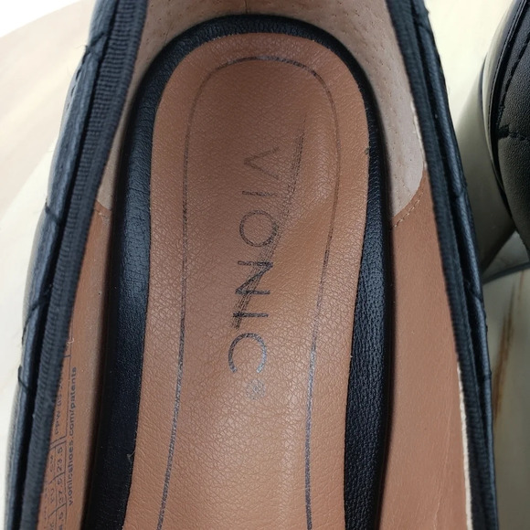 VIONIC Pumps Size 6.5 Quilted Leather Block Heel Comfort Shoe Cap Toe Classic - Picture 14 of 14